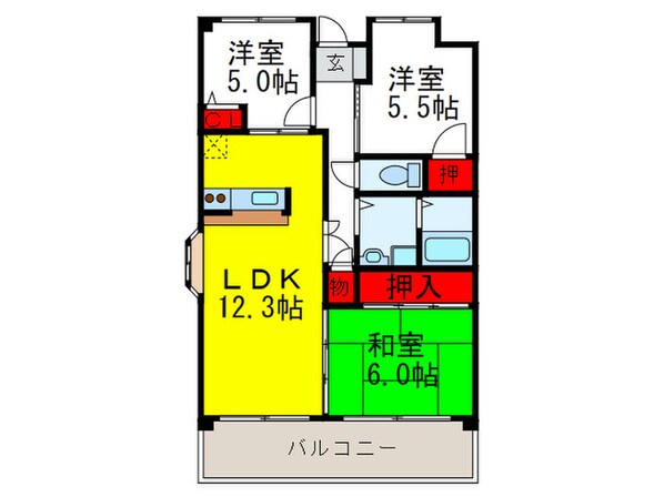 ヴェルドミ－ル桃山台の物件間取画像